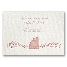 Sweet Barn - Ecru - Featherpress Response Card
