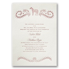 Horse Silhouette - Ecru - Featherpress Invitation