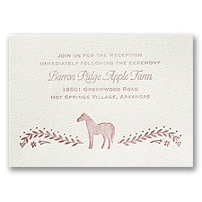 Horse Silhouette - Ecru - Featherpress Reception Card