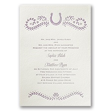 Horseshoe - Ecru - Featherpress Invitation