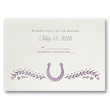 Horseshoe - Ecru - Featherpress Response Card