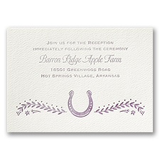 Horseshoe - Ecru - Featherpress Reception Card