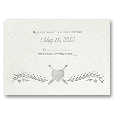 Cupid's Touch - Ecru - Featherpress Response Card