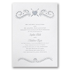 Cupid's Touch - White - Featherpress Invitation