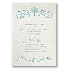 Oak Tree - Ecru - Featherpress Invitation
