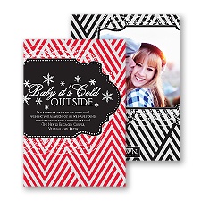 Baby It's Cold Outside - Black - Photo Holiday Card