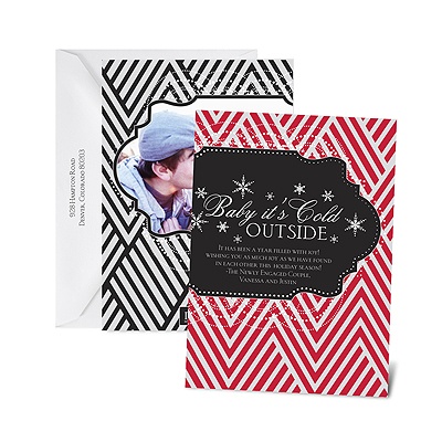 Baby It's Cold Outside - Black - Photo Holiday Card