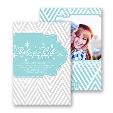 Baby It's Cold Outside - Fountain - Photo Holiday Card
