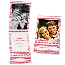 Cross Stitch Christmas - Photo Holiday Card