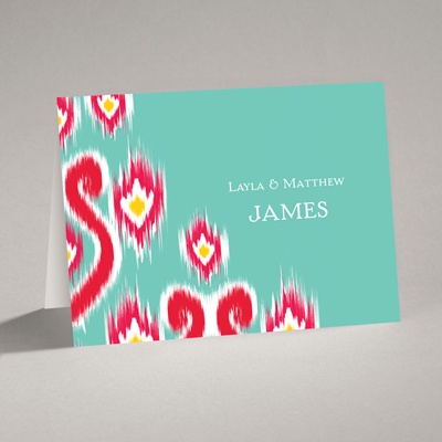 Romantic Ikat - Note Card and Envelope