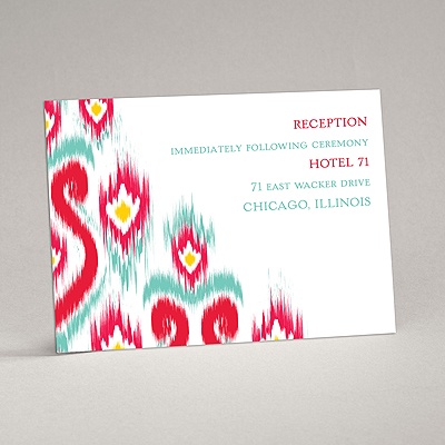 Romantic Ikat - Reception Card