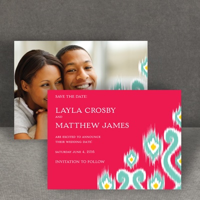 Romantic Ikat - Save the Date Card