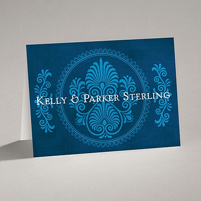 Exotic Touch - Navy - Note Card and Envelope