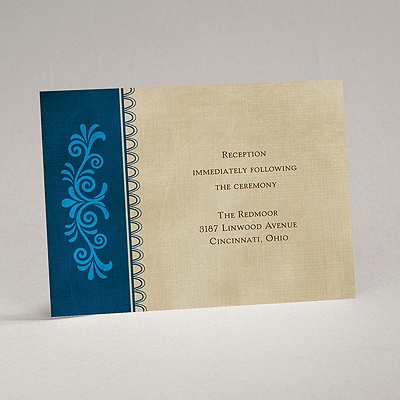 Exotic Touch - Navy - Reception Card
