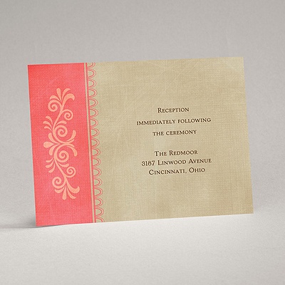 Exotic Touch - Posie Pink - Reception Card