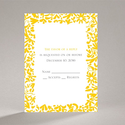 Patterned Dresses - Response Card and Envelope