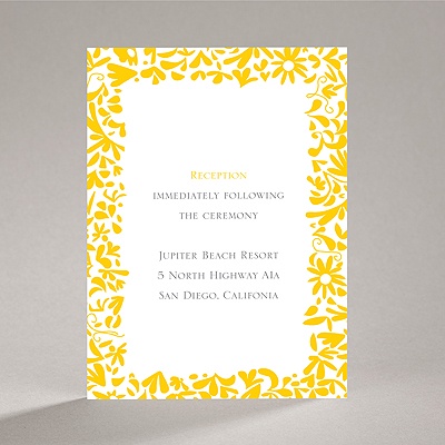 Patterned Dresses - Reception Card