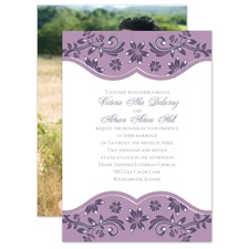 Frosted Flowers - Lavender - Invitation