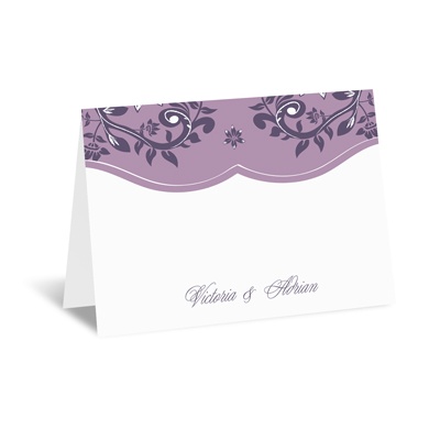 Frosted Flowers - Lavender - Note Card and Envelope