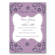 Frosted Flowers - Lavender - Save the Date Magnet