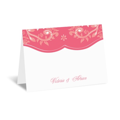 Frosted Flowers - Posie Pink - Note Card and Envelope