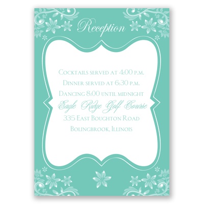 Frosted Flowers - Surf - Reception Card