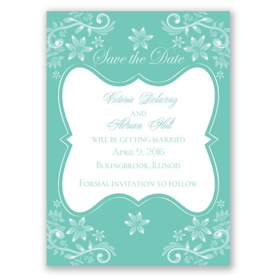 Frosted Flowers - Surf - Save the Date Magnet