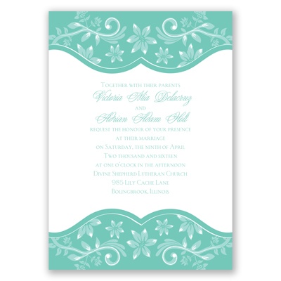 Frosted Flowers - Surf - Invitation