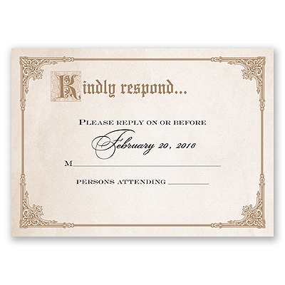 Storybook Fairy Tale - Response Card and Envelope