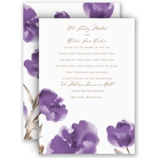 Painted Posies - Lavender - Invitation