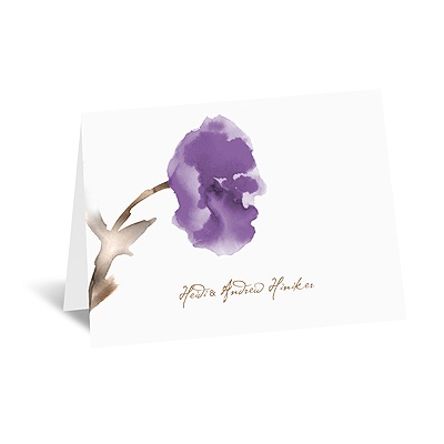 Painted Posies - Lavender - Note Card and Envelope