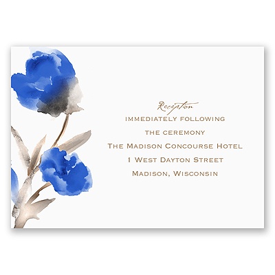 Painted Posies - Malibu - Reception Card
