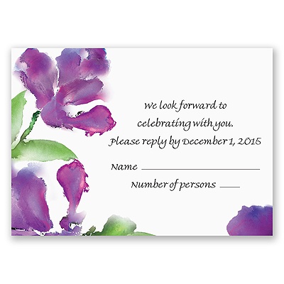 Flower Drama - Response Card and Envelope