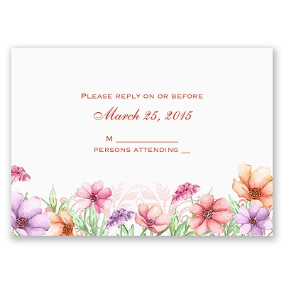 Wedded Bliss - Response Card and Envelope