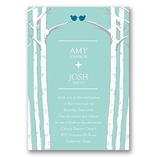 Birch Lovebirds - Invitation