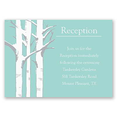 Birch Lovebirds - Reception Card