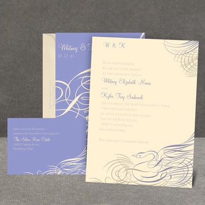 Calligraphy Swan - Invitation