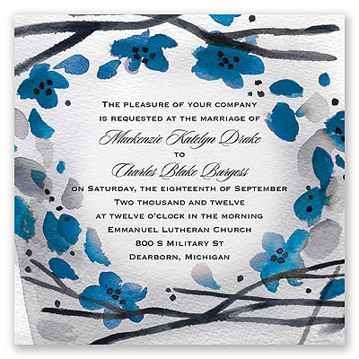 Floral Whimsy Frame - Malibu - Invitation