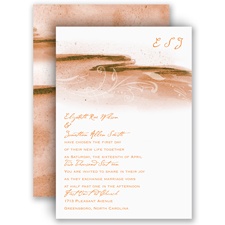 Rushing Watercolor - Corabell - Invitation