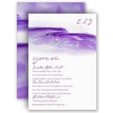 Rushing Watercolor - Grapevine - Invitation