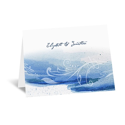 Rushing Watercolor - Malibu - Note Card and Envelope