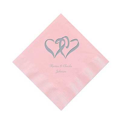 Pastel Pink Cocktail Napkin