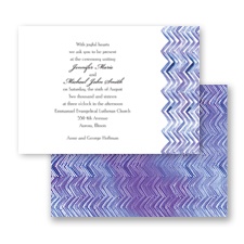 Watercolor Chevron - Invitation