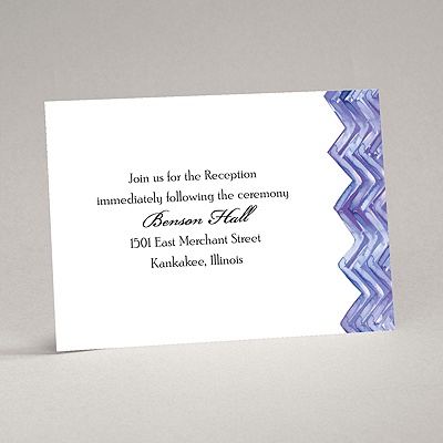 Watercolor Chevron - Reception Card
