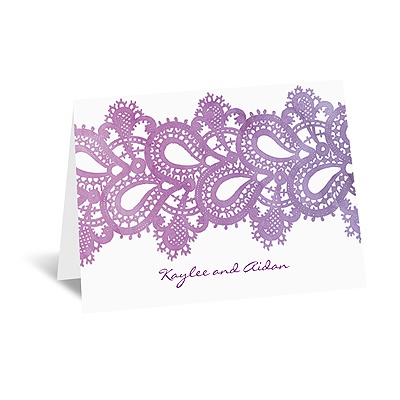 Watercolor Paisley - Grapevine - Note Card and Envelope