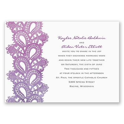 Watercolor Paisley - Grapevine - Invitation