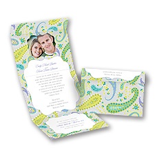 Perfectly Paisley - Granny Apple - Seal and Send Invitation