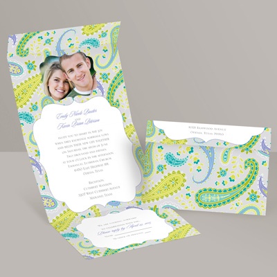 Perfectly Paisley - Granny Apple - Seal and Send Invitation