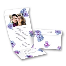 Watercolor Posies - Raisin - Seal and Send Invitation