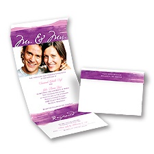 Watercolor Mr. and Mrs. - Grapevine - Seal and Send Invitation